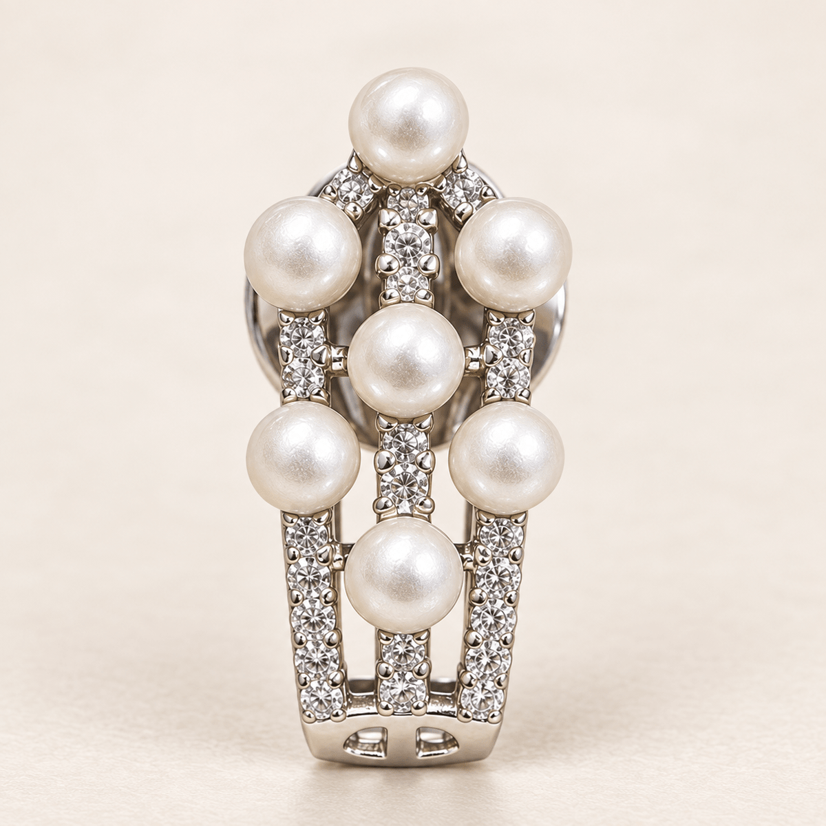 Celeste Pearl & CZ Statement Stud Earrings - Nirvan Jewels