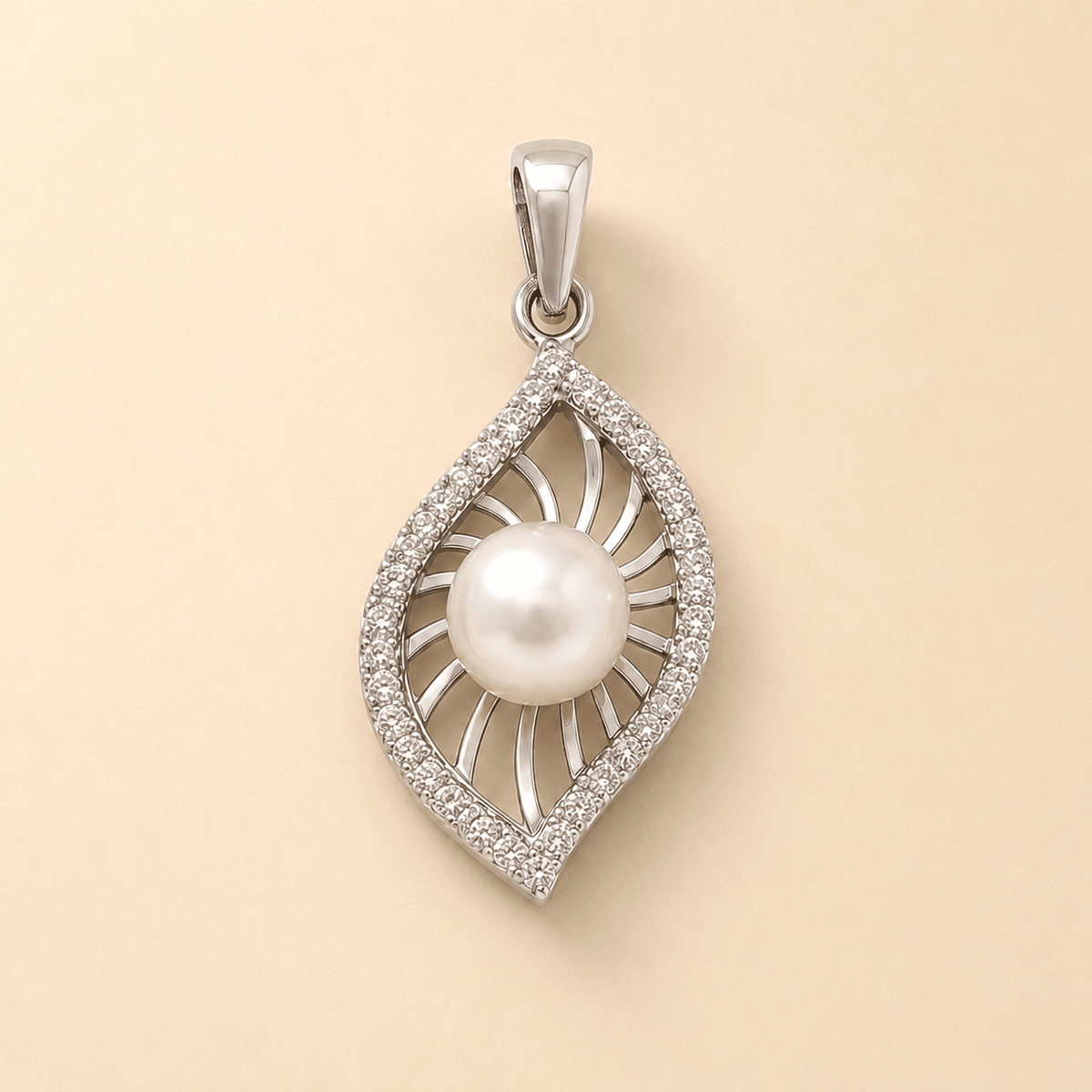 Noor Pearl Radiance CZ Pendant Set - Nirvan Jewels