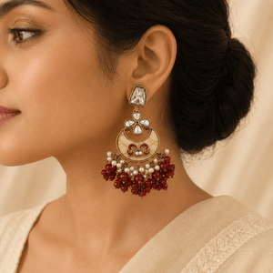 Tanvika Chandbali Earring - Nirvan Jewels