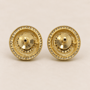 Aurelia Oval CZ Statement Stud Earrings - Nirvan Jewels