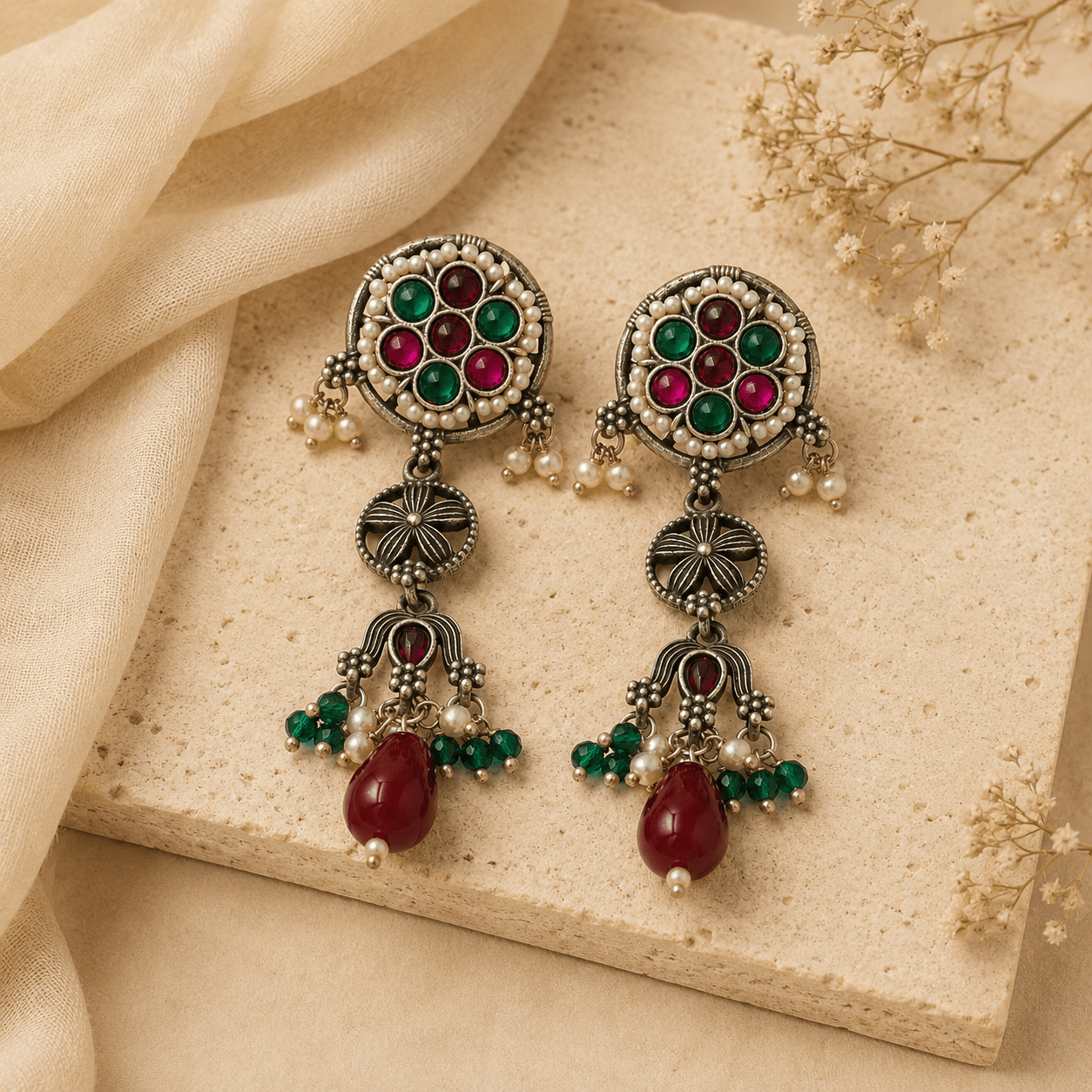 Avnia Drop Earring - Nirvan Jewels