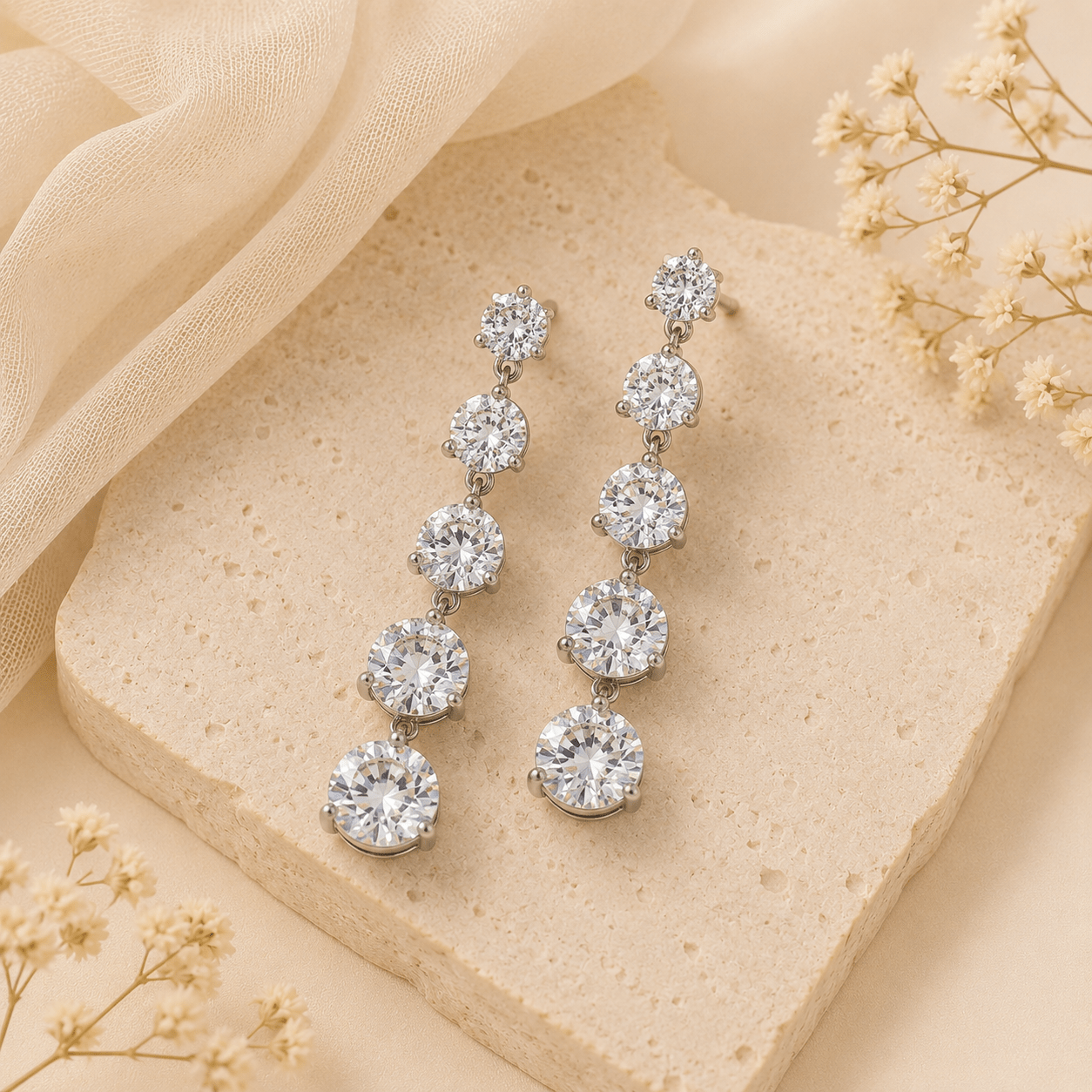 Diyaa Morden Drop Earring - Nirvan Jewels