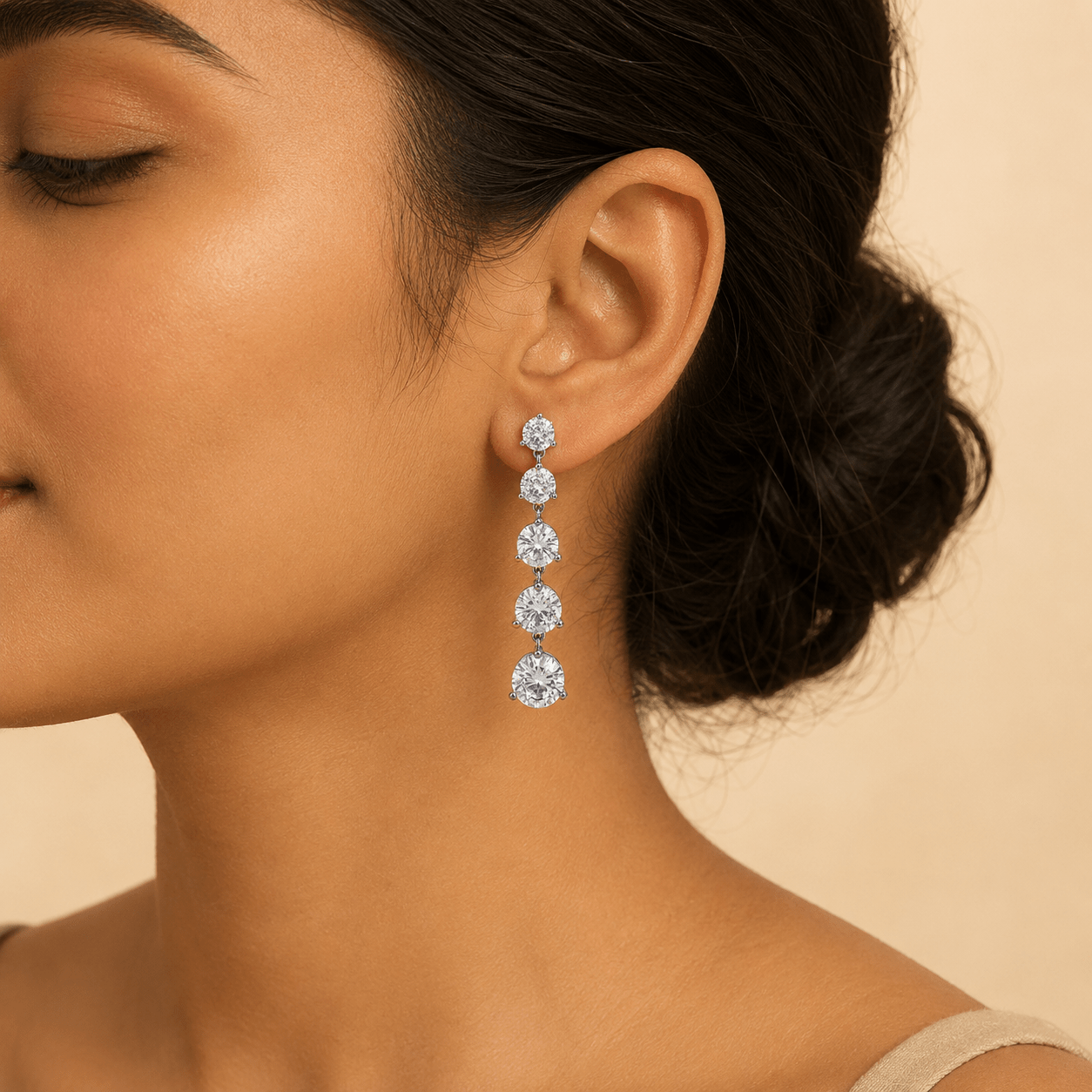 Diyaa Morden Drop Earring - Nirvan Jewels