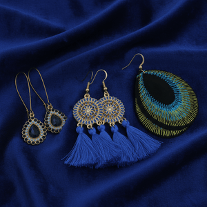 Diyaaa Hook Combo Earring - Nirvan Jewels