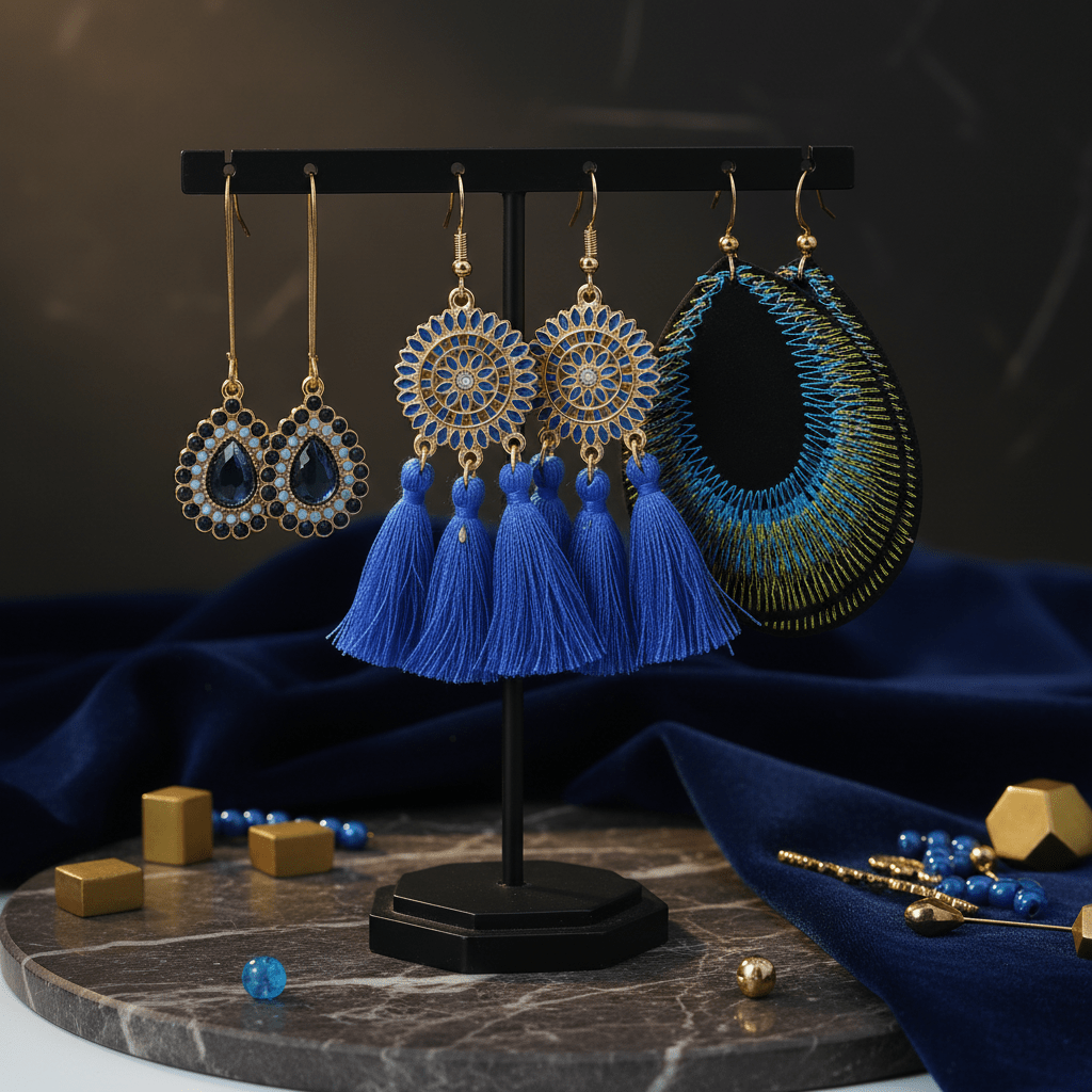 Diyaaa Hook Combo Earring - Nirvan Jewels